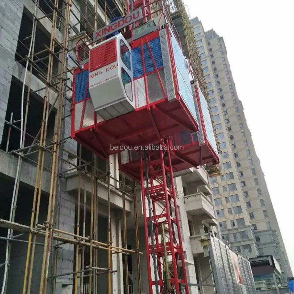 Cement and marble material platform lifts construction hoist
