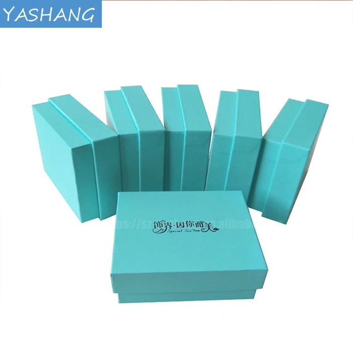 Printing logo handmade rigid lid carboard necklace for dress with foam custom paper jewelry box packaging