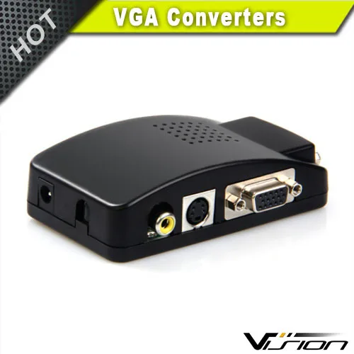 Новый ТВ AV S видео RCA композитный к VGA ПК монитор конвертер адаптер коробка
