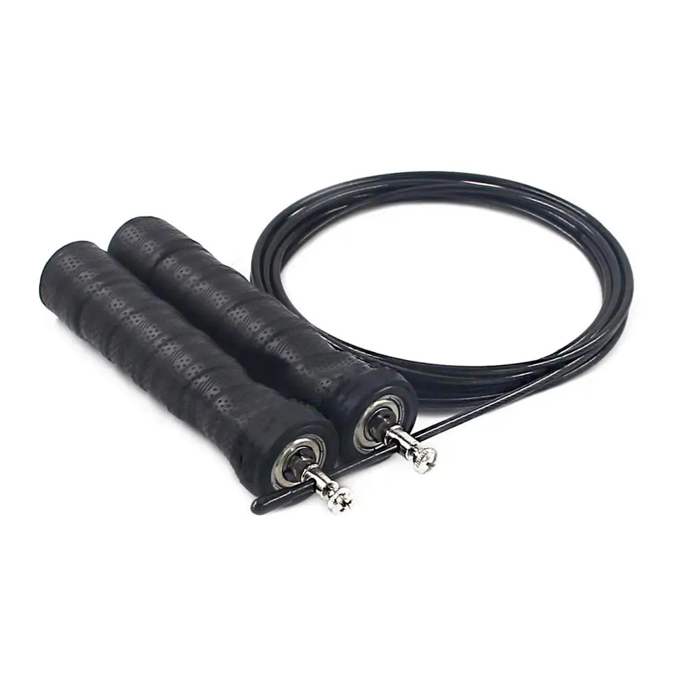 Custom Logo Adjustable Steel Wire Sweat handle Smooth Bearings Speed Jump Rope