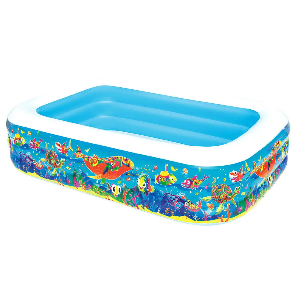 Bestway 54120 inflatable two-rings kids swimming pool outdoor