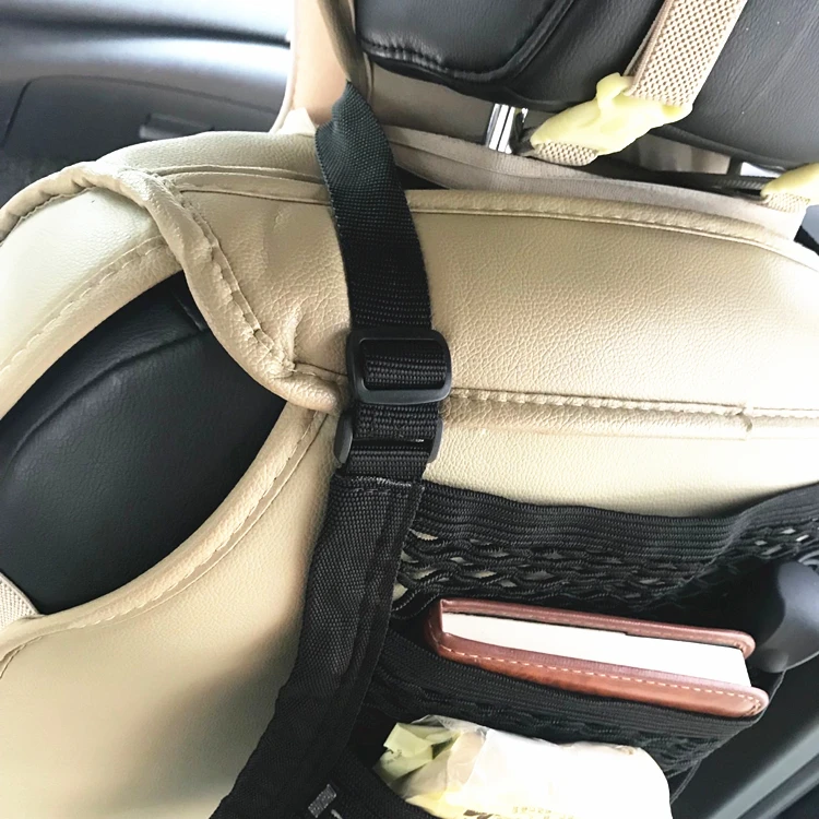 
3-Layer Car Mesh Organizer Seat Back Net Bag Barrier of Backseat Pet Kids 
