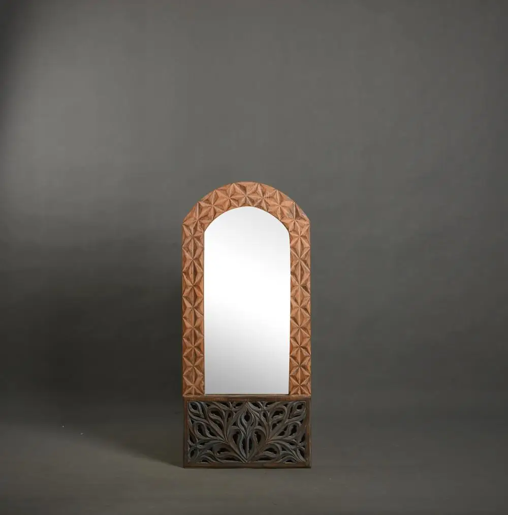 Mayco Antique Large Vintage Farmhouse Hand Carved Wooden Mirror Frames , Luxury Design Decoration Wall Mirror