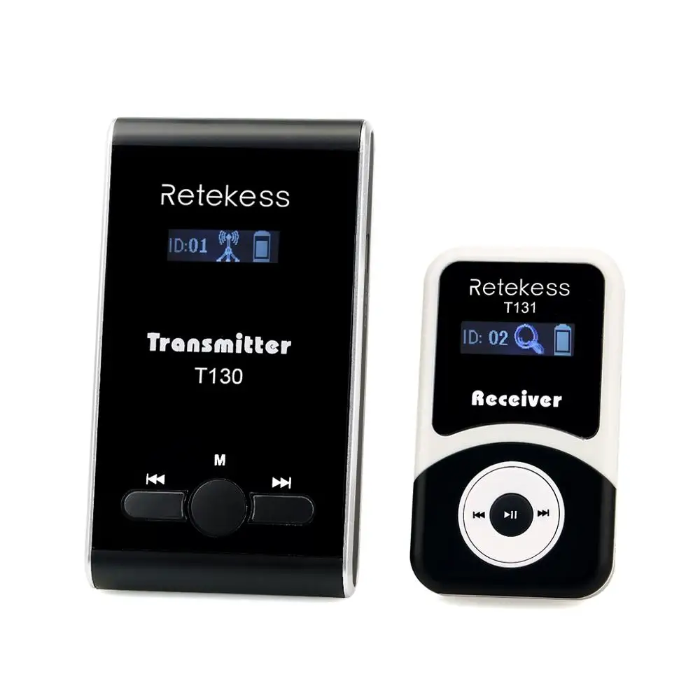Portable Wireless Receiver for Tour Guide system Simultaneous Translation Meeting Church Retekess T131