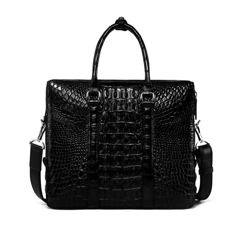 MX-007 Business Laptop Handbag Crocodile Genuine Leather Male Top-handle Men Messenger Bags Alligator Shoulder Tote Bag