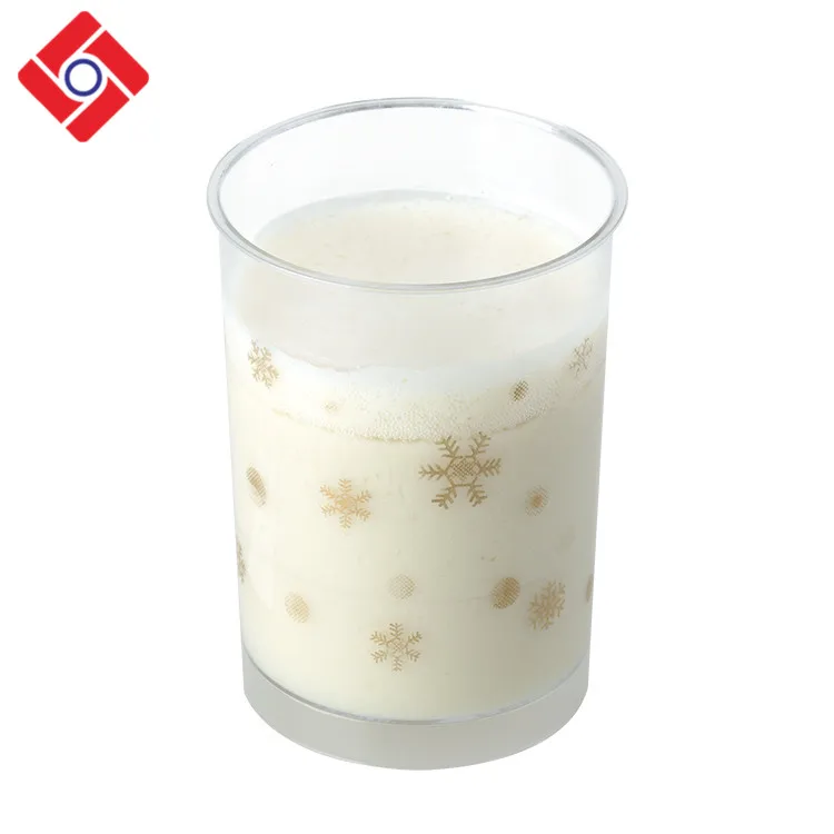 Disposable factory direct wholesale transparent raw material hard plastic dessert cup with lid