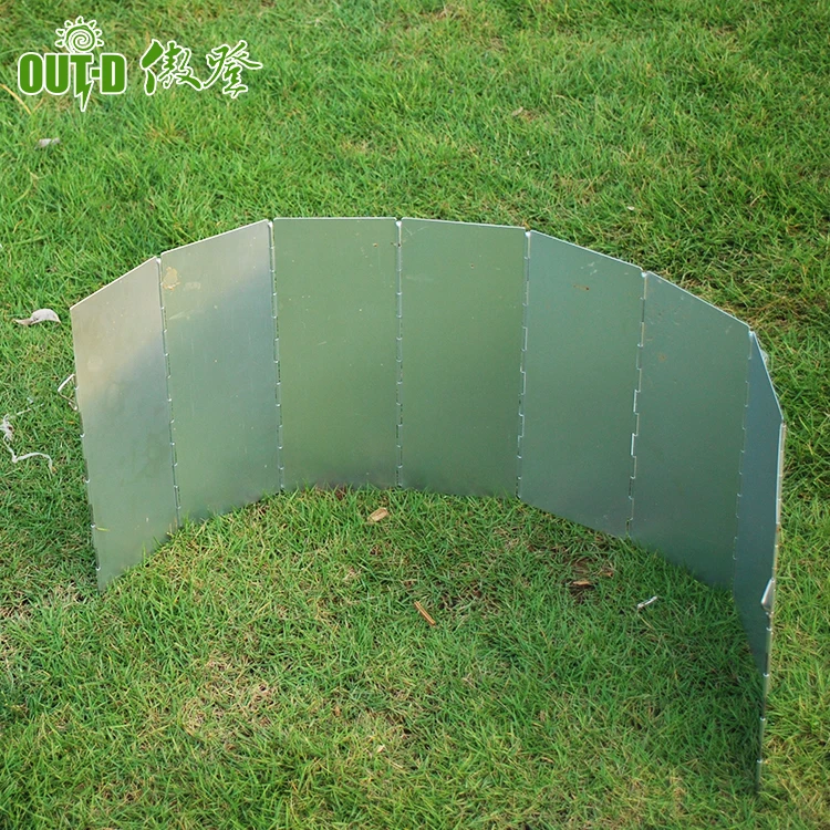 
8 pieces of outdoor stove screen / portable foldable camping stove windshield 
