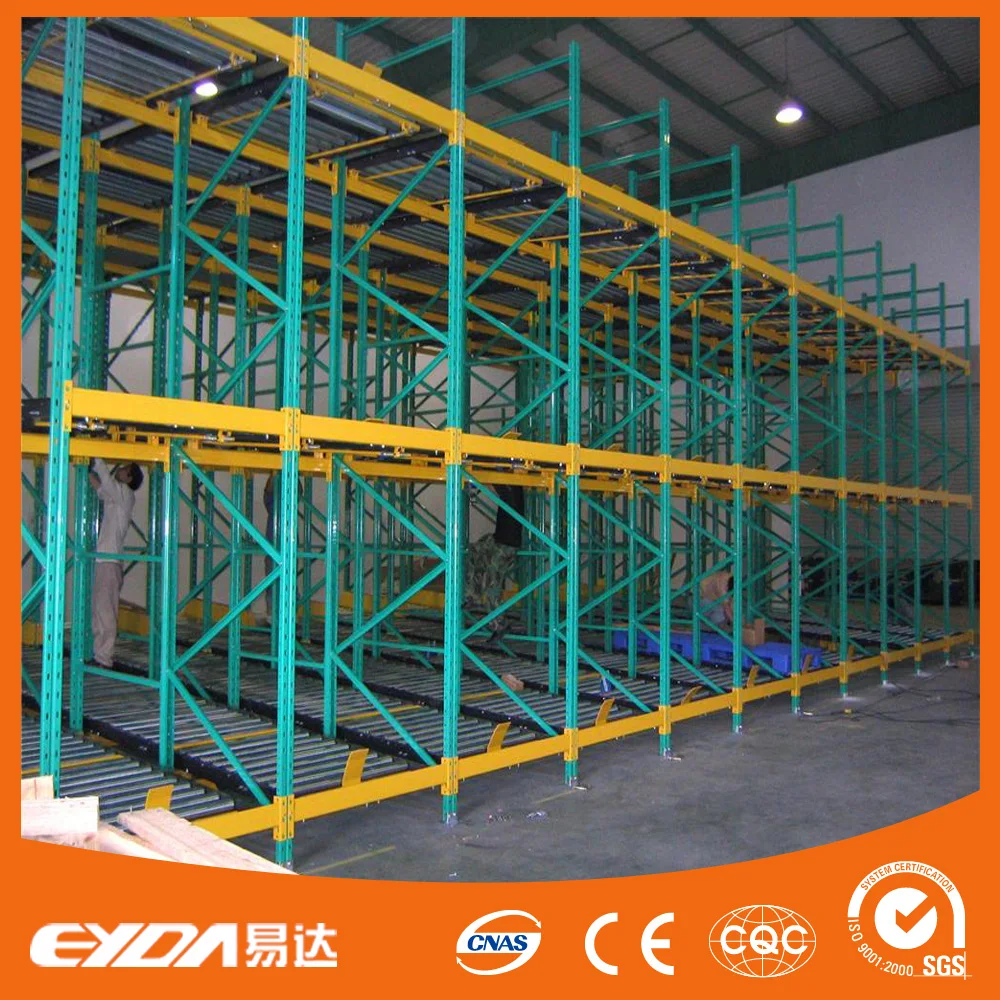 Cargo Warehouse Stacking Heavy Duty Multi-level Type Gravity Roller Pallet Conveyor Rack
