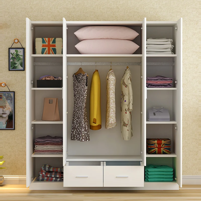 high quality MDF/particle board two doors bedroom storage wardrobe cabinet