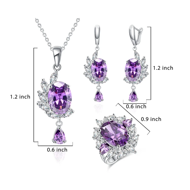 Latest design jewelry manufacturers amethyst pendant for wedding