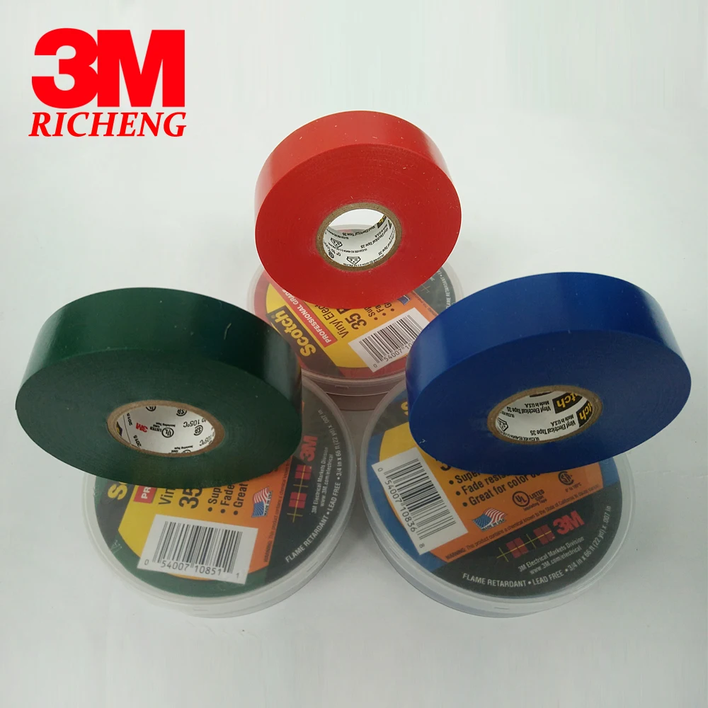 3M Vinyl Color Coding Electrical Tape 3M 35 Vinyl Color Coding Electrical Tape china wholesale insulating tape electrical