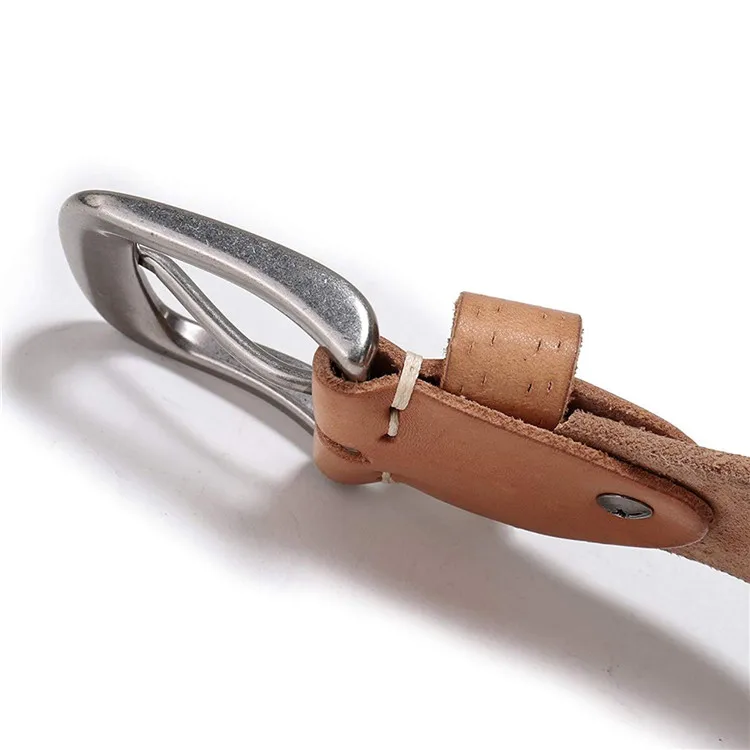 Custom 38MM Wide Light Brown Mens Italian Full Grain Genuine Leather Belts For Jeans