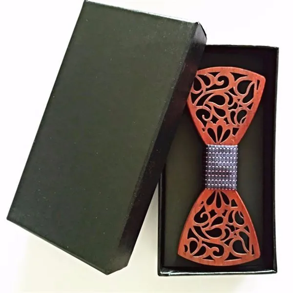 Ebay new products custom kids wooden bowtie with bow tie packing box