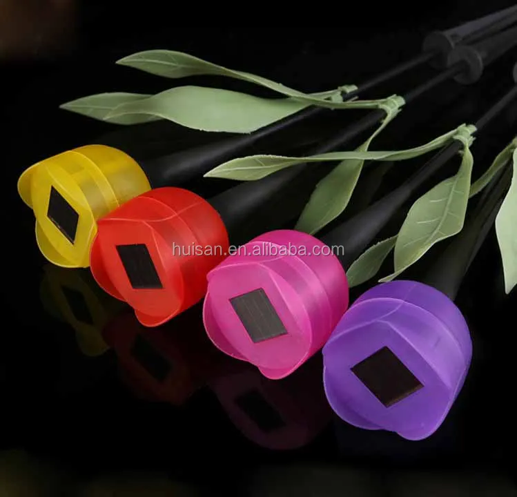 Hot sale Tulip lawn lamp LED outdoor lights solar garden light Tulip Landscape Flower Lamp Stake Lights