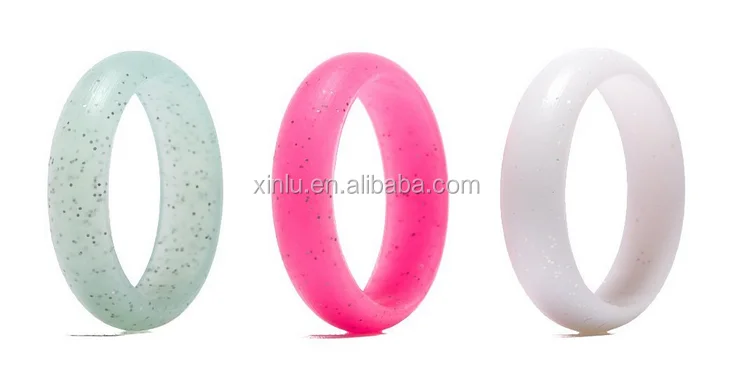 Fashionable design silicone wedding ring for women
