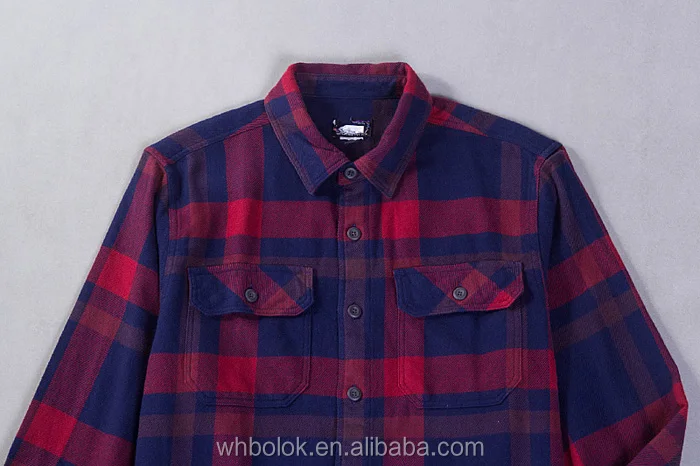 Factory hubei wholesale plaid flannel shirt latest style fashionable man check shirt