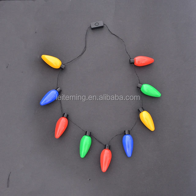 Classic Party Flashing necklace Jumbo bulb Christmas led necklace for party