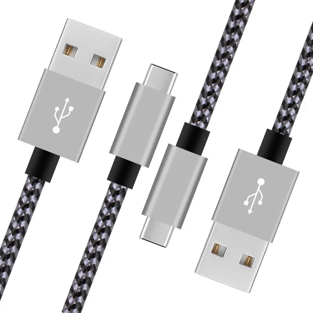 2019 плетеный нейлоновый алюминиевый высокоскоростной 3 м Usb кабель типа C