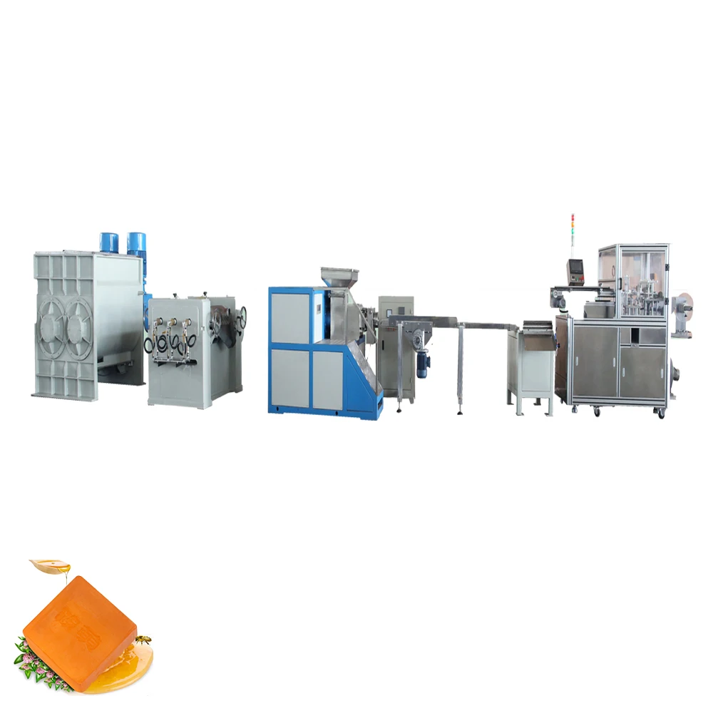 ZT auto Soap plant making toilet soap or laundry soap with mixer three roll mill plodder stamper cutter production line