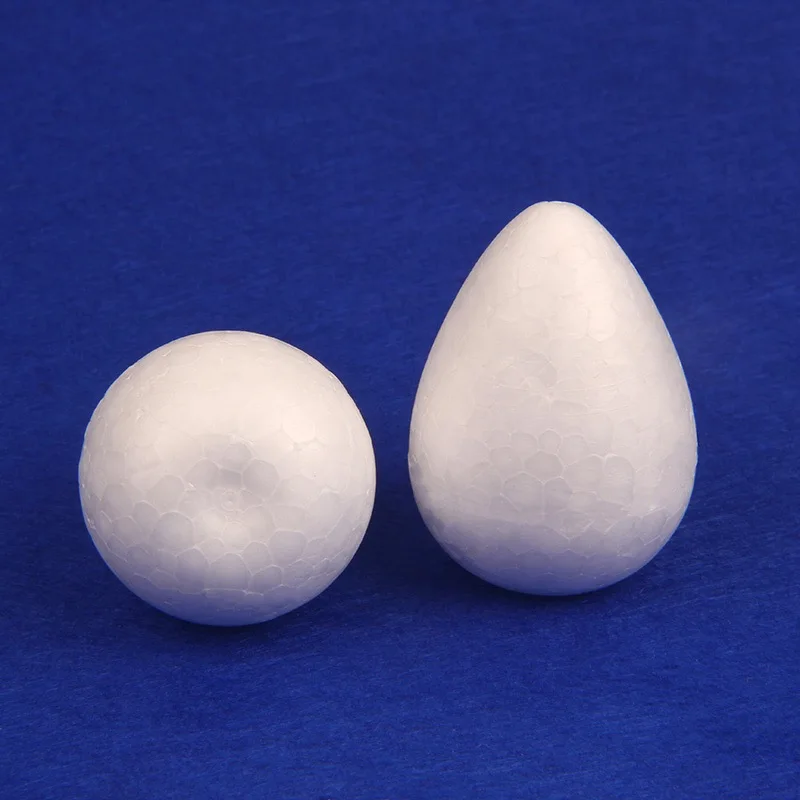 White Modelling Polystyrene Styrofoam Foam Water Drop Shape for DiY Crafts Decoration