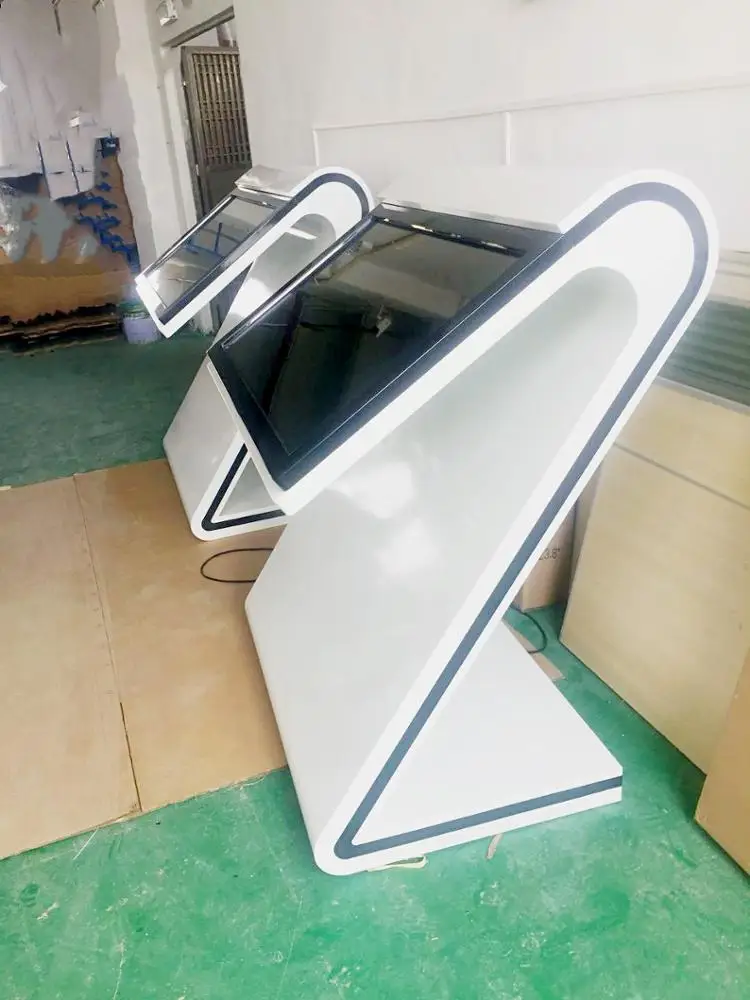 New 43inch Interactive Touchscreen Table Floor Standing Kiosk S Style Digital Signage with Windows OS