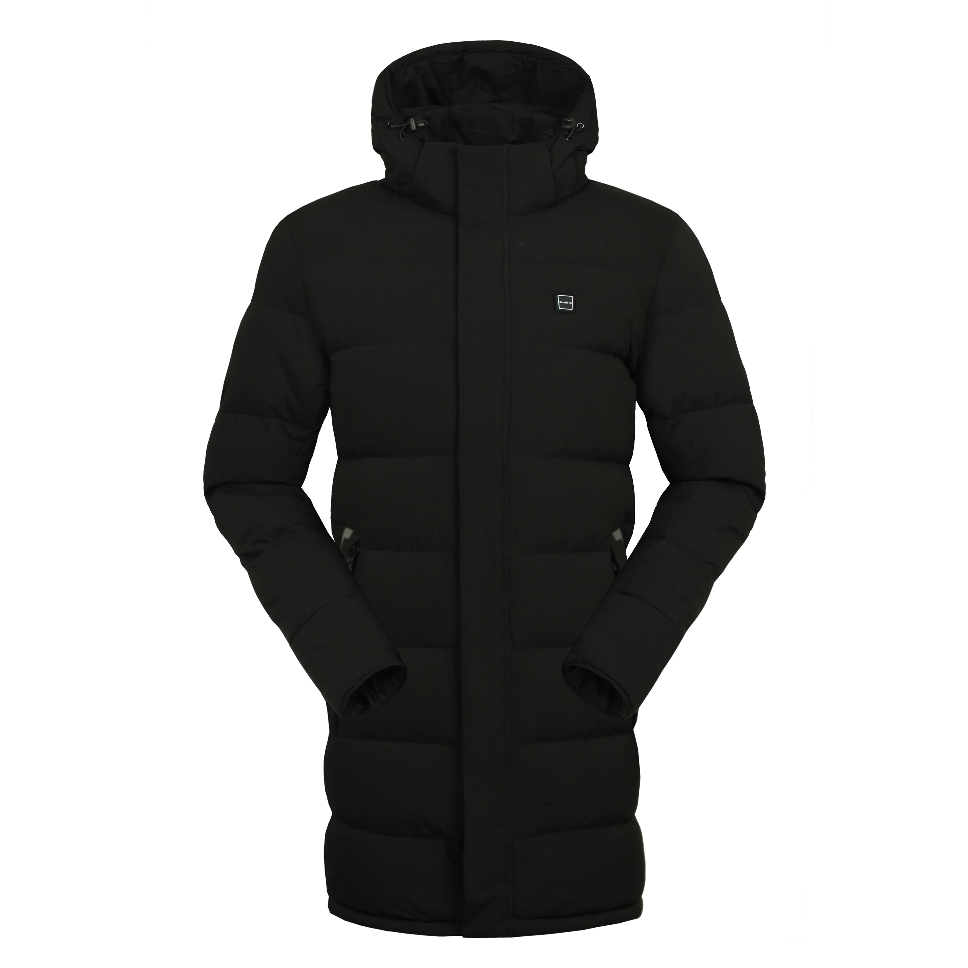 
SNOWWOLF Men Winter Coat Outdoor USB Infrared Heated Hooded Cotton Jacket Hiking Fishing Thermal Clothing Coat 