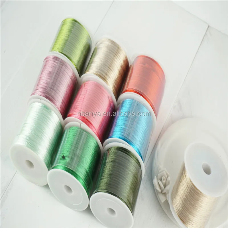 Factory Big Quantity Bobby Tiny Cord 2mm satin cord