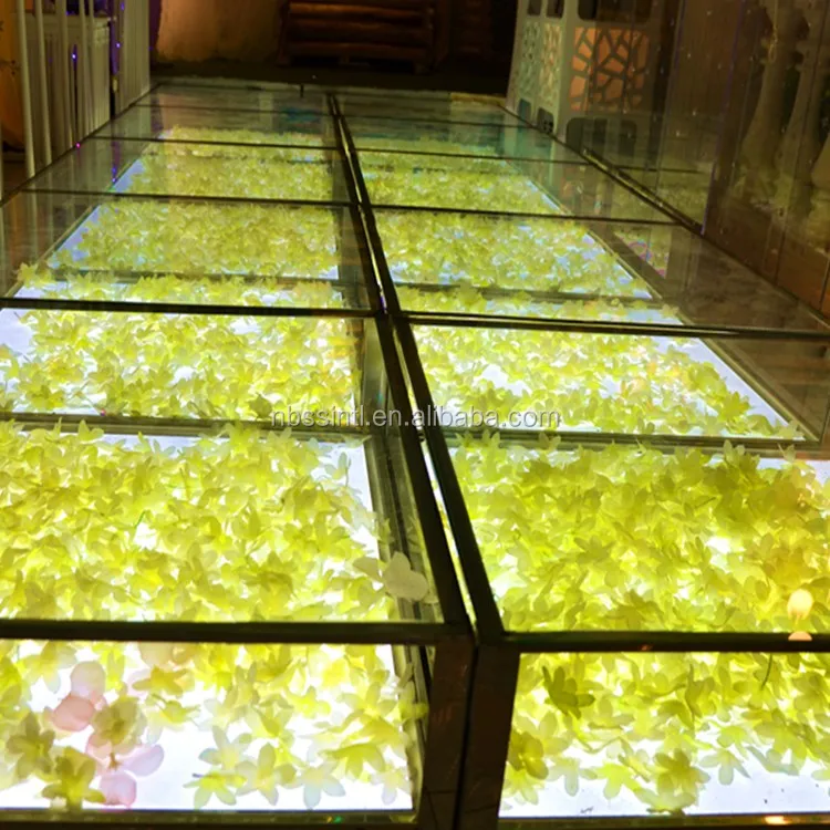 Светодиодное освещение, искусственный цветок, танцевальная сцена для свадебного украшения