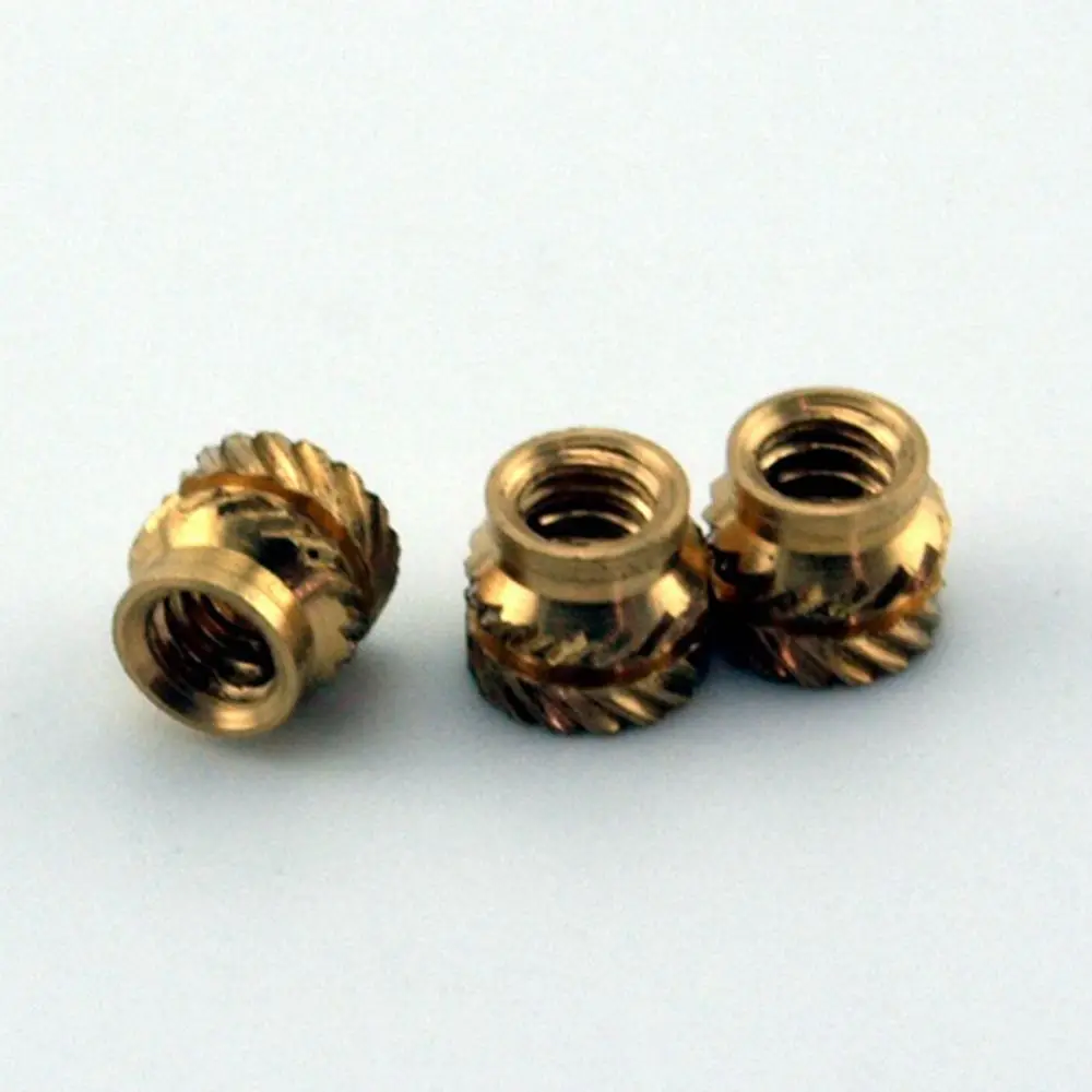 High Precision Knurled Brass Micro Welding Nut Threaed Insert For Plastic