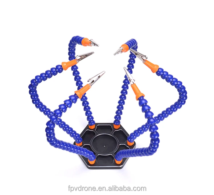 New Third Hand Six Arm Soldering Station With USB Fan For RC Model parts Accessories