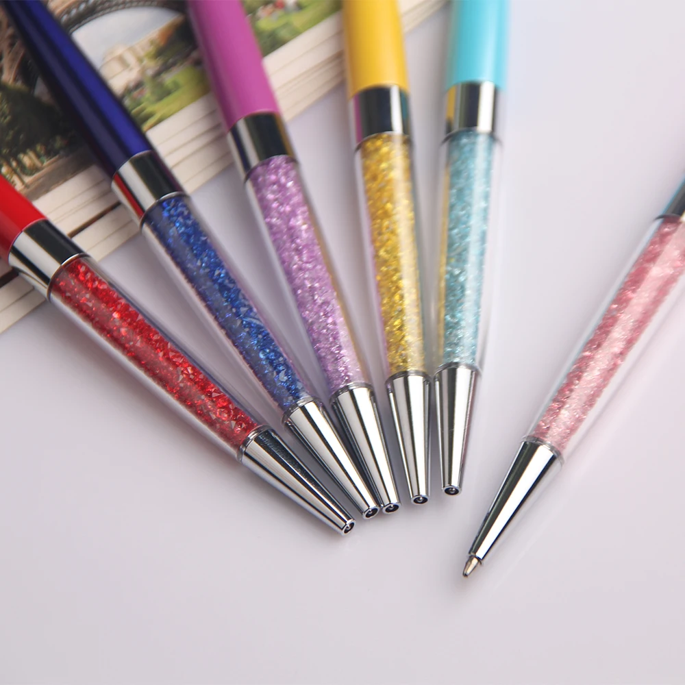 Hot Sale Custom cheap metal crystal ball pen Logo Business Gift Pen logo ballpoint pen for promotional gifts