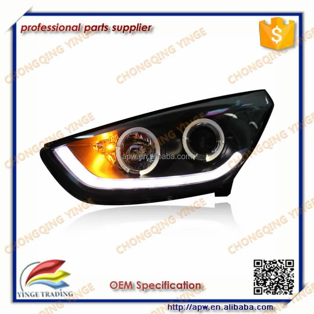 LED Head Lamp Angel Eyes For HYUNDAI Tucson IX35 09-13 year