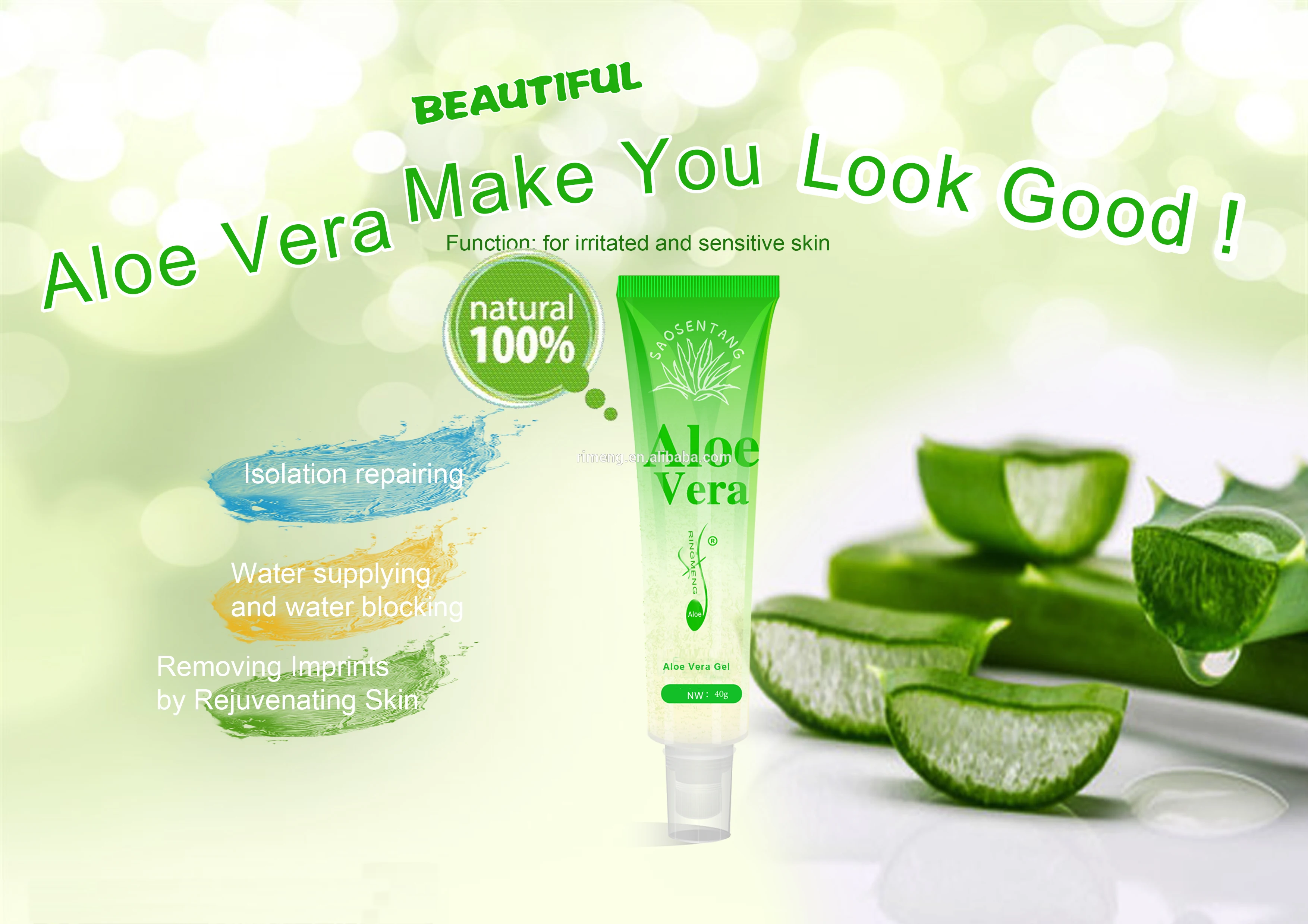 
Your private label Hydrating and Nourishing Skin Care Tender and Smooth Aloe Vera Gel 