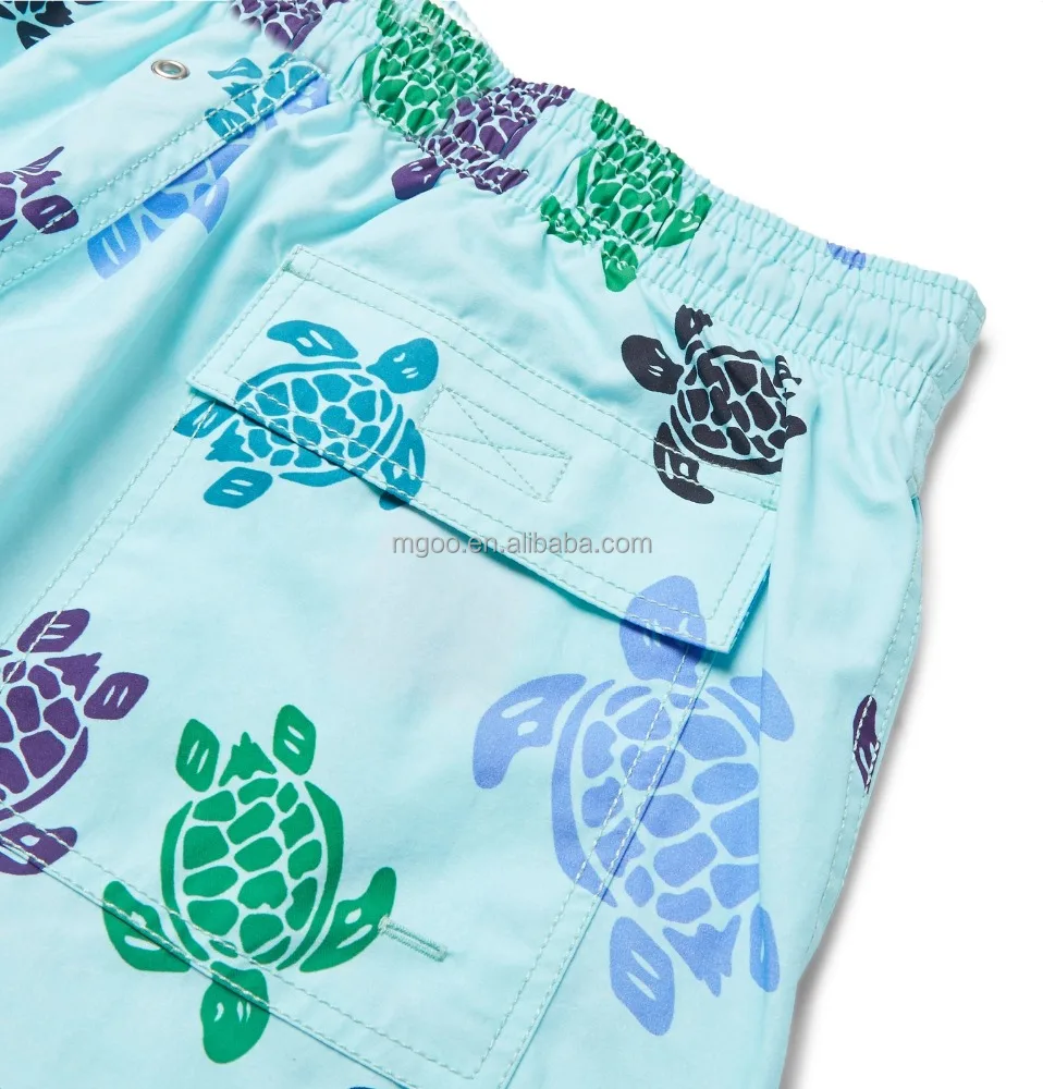 Length Printed Swim Shorts Lightweight Quick Drying Super Soft Mesh Elasticated Drawstring Waist Swim Trunks