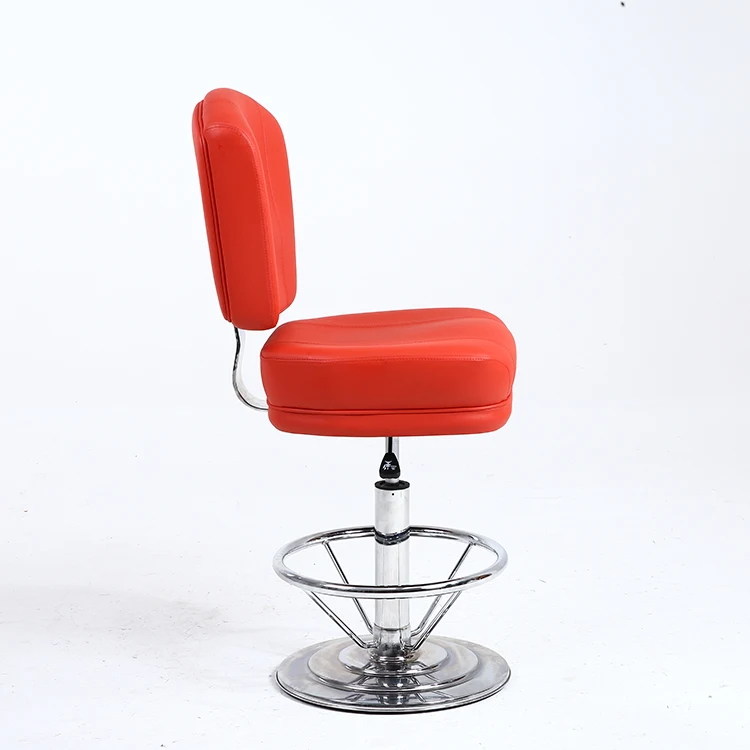 High Quality Contemporary Casino Chairs Red Rotating Casino Machine Chair Genuine Leather Slot Chairs