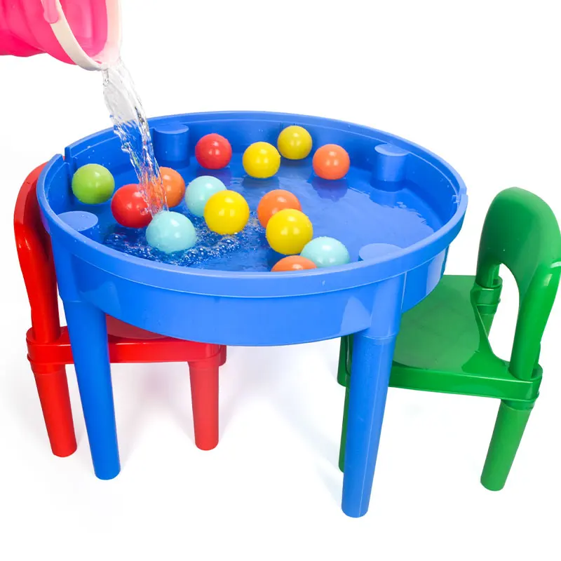 
Kids Plastic BricksToy Activity Play Table with storage box and chairs 