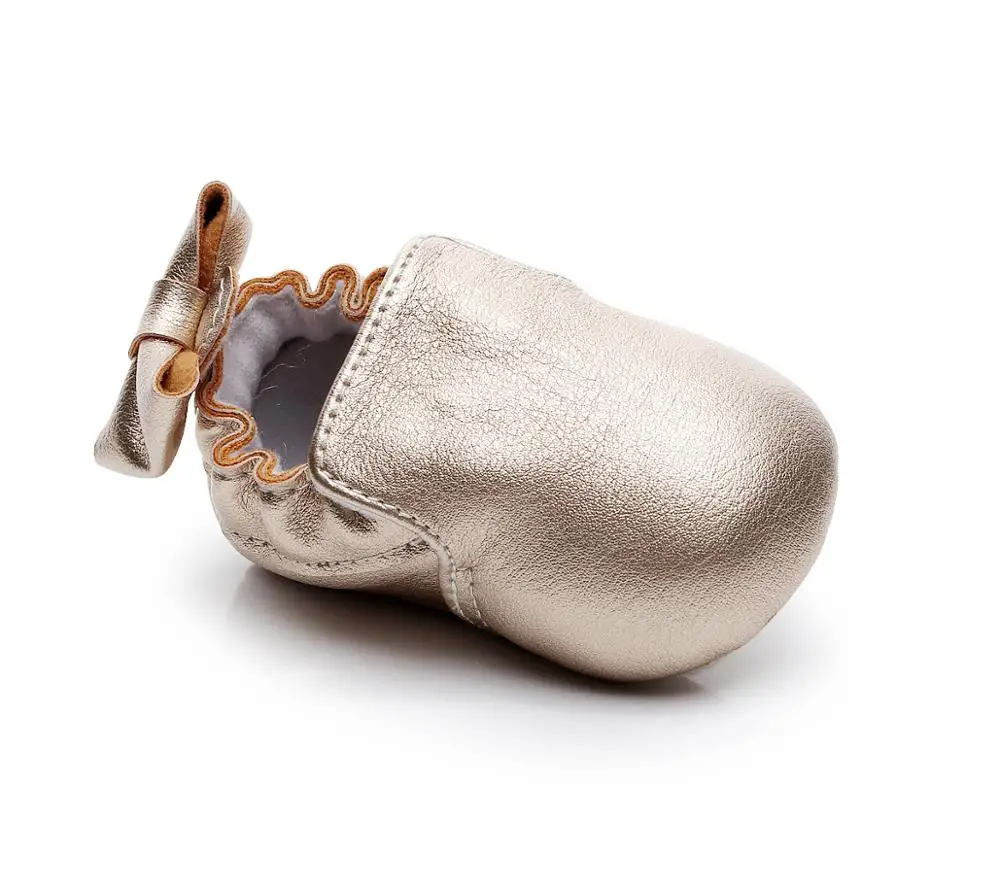 Hot sale gold Spring & Autumn leather Material Baby Shoes kids boys girls shoes