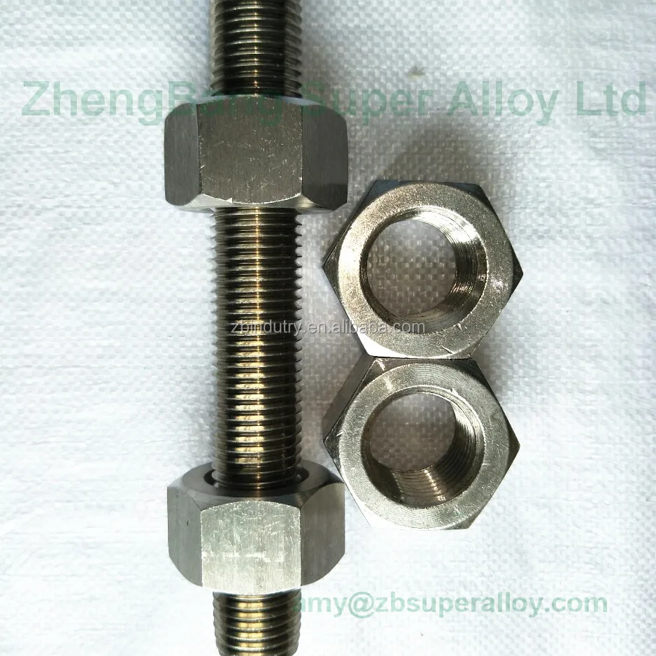 
Alloy 600 ( Inconel 600 / 2.4816 UNS N06600 ) Hex Bolt with nuts and washers, inconel 625 bolt 