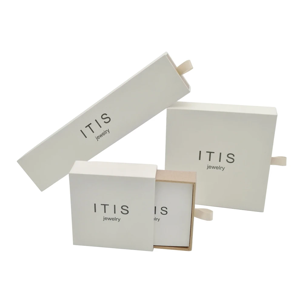 
Custom logo printed cardboard paper gift jewelry box 