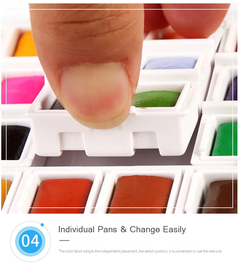 
Professional Painting Watercolor Paint Various Types Plastic Palette Water Colour Paint Set 