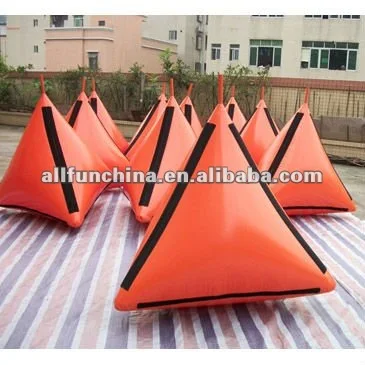 inflatable buoy with replaceable custom logos for boat event advertising