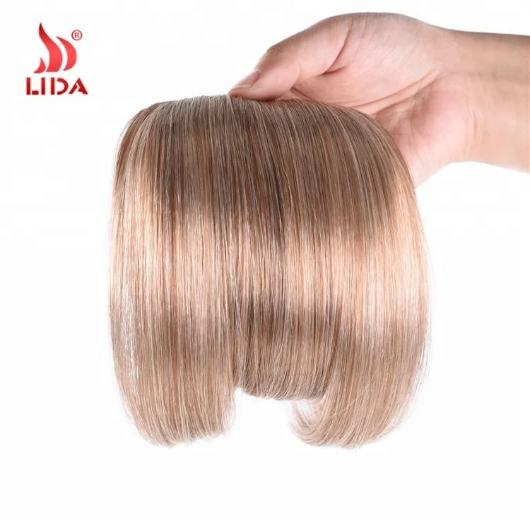 
Bangs Clip In light brown Curly Fringe China Supplier Hot Selling Synthetic bangs 