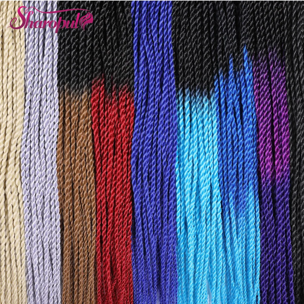 pre-twist loop 22inch 30strands 100gram heat resistant synthetic senegalese twist crochet braid hair