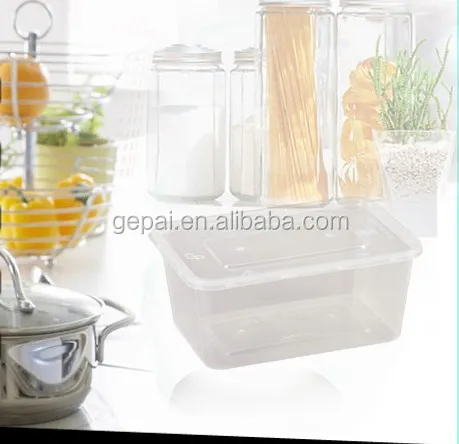 500ml Disposable Rectangular Plastic PP Material Food Storage Box Eco-Friendly Dishwasher Safe for Lunch Packing Includes Lids