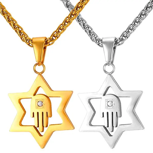 Wholesale Israel Star Of David Jewish Hamsa Hand Amulet Pendant