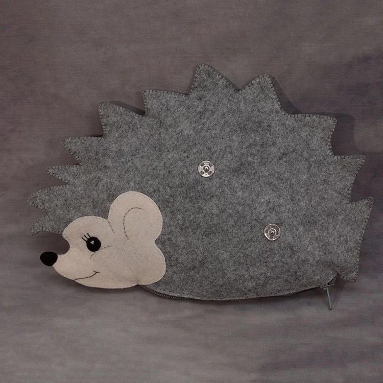 Wholesale felt alphabet letter toy for kids with hedgehog shape