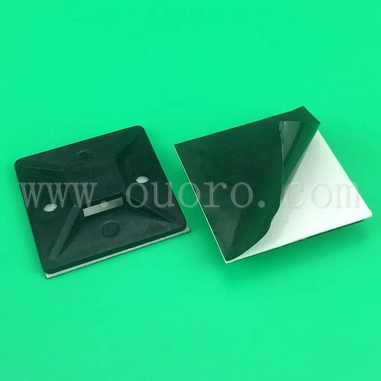 
30*30 green glue black seat Self Adhesive Tie Mounts Base 
