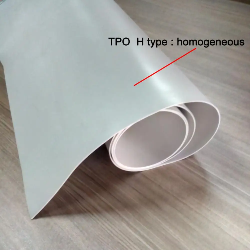 Thermoplastic polyolefine TPO waterproof membrane for single layer roof system roofing materials