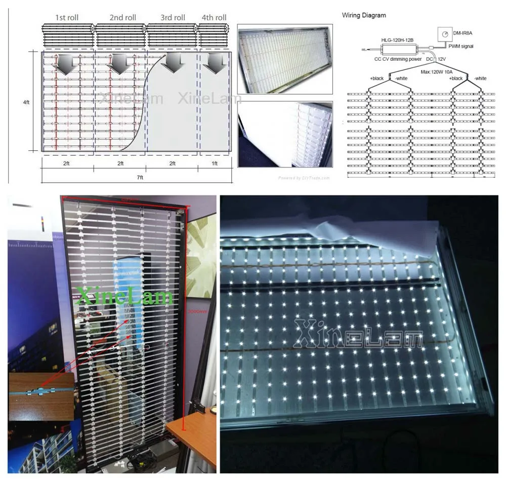 60x60 led panel rigid pcb connection for backlight simple installation