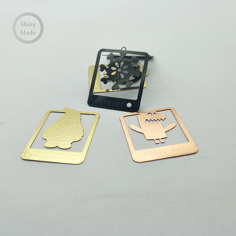 Shiny China Souvenir Etching Stainless Steel Bookmark Metal Laser Cut Custom Metal Bookmark With Best Price For Gift